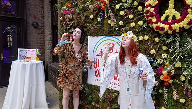 flower wall event flowers